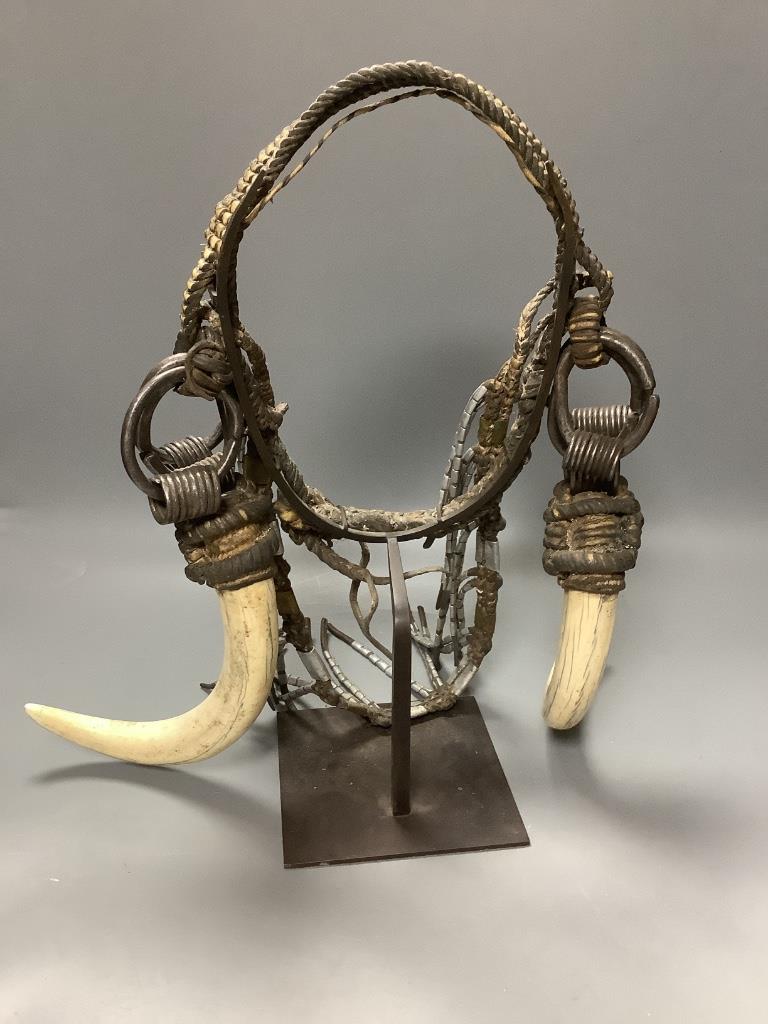 An Ethiopian Mursi tribe headdress